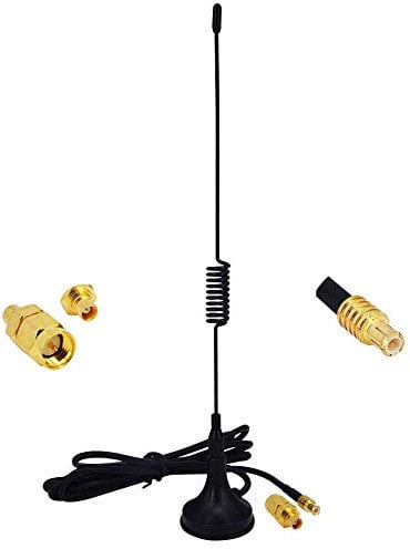 YILIANDUO 5dBi 1090 MHz Antenne MCX Stecker erhält ADS-B Antenne mit Magnetfuß Kabel RG174 1M + SMA MCX Stecker für RTL SDR-Software Definierter Radio USB-Stick Dongle Tuner Empfänger