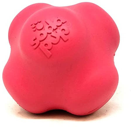 SodaPup Crazy Bounce Ball - Hüpfball aus Gummi - Hundespielzeug - Hundespielzeug aus Gummi - Stabiles Hundespielzeug - Pink