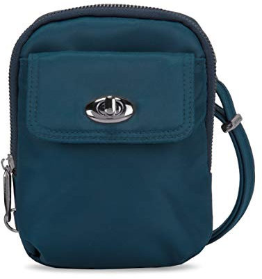 Travelon Umhängetasche für Damen, Diebstahlschutz, maßgeschneidert, pfau (Grün) - 43203-380