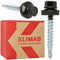 KLIMAS Selbstschneidende Trapezblechschrauben 4,8 x 35 mm RAL9005 250 Stück | Edelstahl Dachblech Selbstbohrende Schrauben Bohrspitze & Dichtung Bohrschrauben Dachschrauben Dichtscheibe Verzinkte
