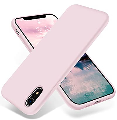 OTOFLY for iPhone XR Case, [Silky and Soft Touch Series] Premium Soft Silicone Rubber Full-Body Protective Bumper Case Compatible with Apple iPhone XR 6.1 inch,Ice Pink