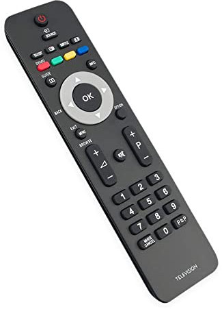 AULCMEET RC4705 Télécommande de Rechange avec Smart TV Philips 42PFL5603D/10 32PFL5403H/10 32PFL5403S/60 47PFL7403D/27 32PFL5403D 32PFL7403D 37PFL5603D 19PFL3403403D 3D/10 19PFL5403D/10 19PFL5403S/60