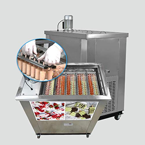 Kolice Commercial Brazilian Slim designated 5 molds ice Popsicle Machine, ice bars Maker, ice pops machine with 5 Slim Molds (26 pcs Popsicle Sticks/each mold)
