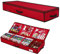 Weihnachtsverpackungspapier Aufbewahrungstasche, 39 x13 Geschenkverpackung Papier Container Organizer Oxford Tuch Weihnachten Ribbon Geschenke Tasche Bug Boxen (rot)