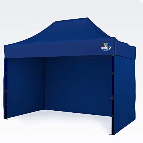 BRIMO Partyzelt 100% Wasserdicht mit 3 Seitenteilen - 5 Jahre Garantie (2x3 m, Blau)