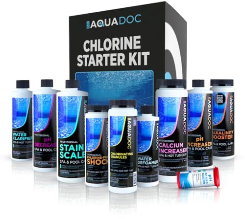 Starter kit di prodotti chimici per vasca idromassaggio, starter kit per vasca idromassaggio, comodo kit di base per vasca idromassaggio e kit di controllo del ph, efficace bilanciatore del pH del