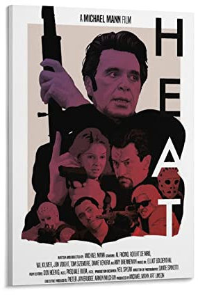 Enartly Kunstdruck Poster Heat Crime Drama Movie Art Leinwand Wandkunst Wohnzimmer Schlafzimmer Malerei 60x90cm Kein Rahmen