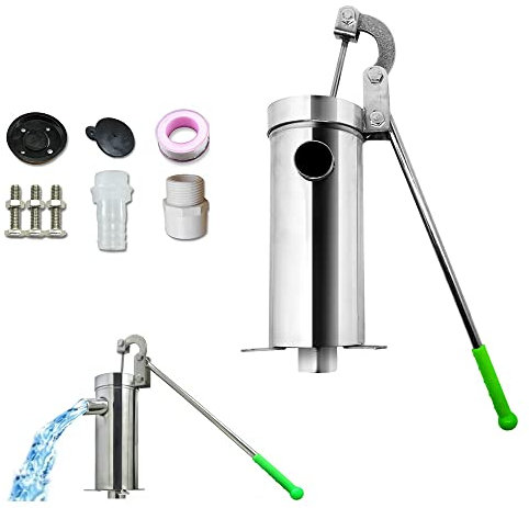 Edelstahl Schwengelpumpe 32mm Handpumpe Handpressen Wasserpumpe Brunnenpumpe