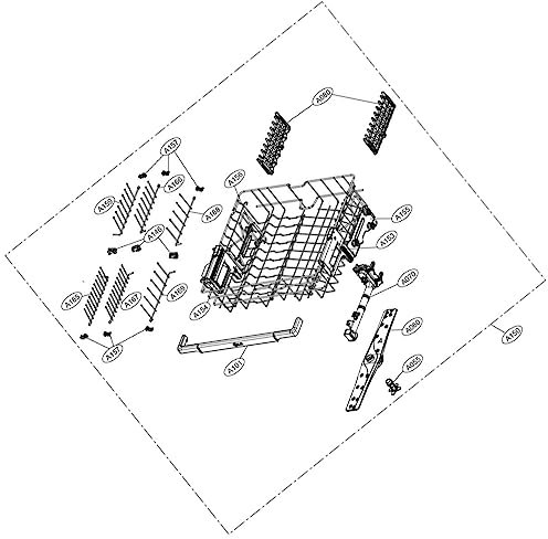 Cesta superior (marca n°A150) Lavavajillas AHB73129906 LG