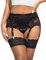 ohmydear Strapsgürtel Breit Sexy Strumpfhalter Damen Spitze Strumpfgürtel Heiß Strapse Dessous Breiterer Strumpfband mit 6 Metall Clips Strapshalter