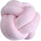 ELTOX Chunky Wolle,Wolle Super Chunky Kreative 18 cm geknotete Kugelkissen Wurfkissen Taille Kissen Home Schlafsofa Bett Dekoration (Color : Pink)