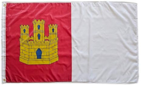 Bandera de Castilla de la Mancha, bandera colores Castilla de la Mancha, bandera 150cm x 90cm, bandera Castilla de la Mancha