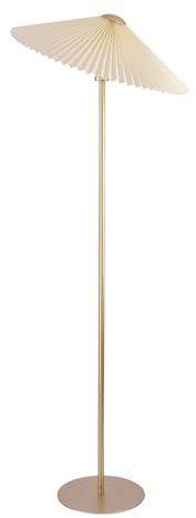 KUNJOULAM lampadaire, lampadaire de poteau d'or pour le salon, lampe haute de conception minimaliste avec abat - jour beige, lampe debout pour le salon, le Bureau, la maison