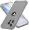 ORETECH 4 in 1 Silicone Case for iPhone 13 Pro Max Case, with [2 x Tempered Glass Screen Protector] [Camera Protection] [Military Grade Protective] Slim Fit Bumper iPhone 13 Pro max Phone Case - Grey