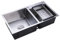 Fregadero de cocina doble de acero inoxidable, 78 x 43 x 21 cm, con fregadero de cocina bajo encimera