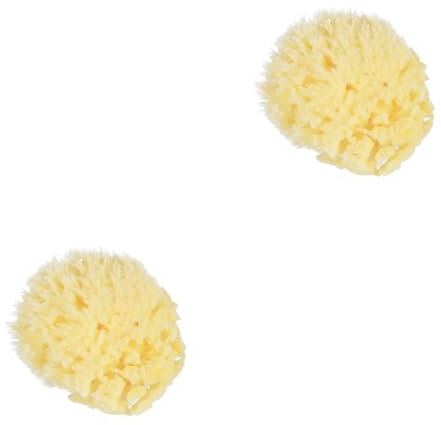 Healeved 2pcs Facial Natural Loofah Sponge Mineral Bath Sponge Compressed Sponges Bath Shower Sponge Face Scrubbers Press on Nail Packaging Empty Tubes Bulk Baby Take a Bath Greece