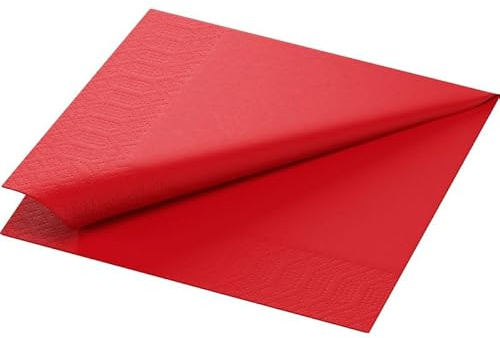 3000 Duni Tissue-Servietten 33 x 33 cm Rot 1-lagig