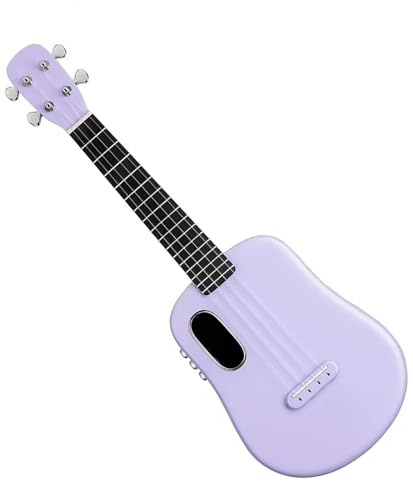 Ukulele Musikinstrumente 23/26 Zoll 4 Saiten Lila Ukulelenkörper Aus Kohlefaser Ukulelengitarre Mit Koffer Für Musikanfänger (Color : 26 inches)