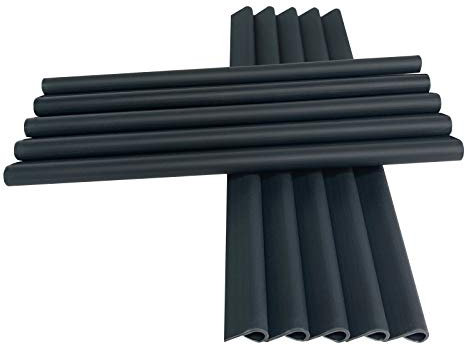 JNGLGO 50 Stück Befestigungsclips Zaunschiene Abdeckprofil Klemmschienen für PVC Sichtschutzstreifen Sichtschutzfolie, 19 x 1,5 cm, Anthrazit