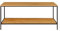 Dezain® - TV-Lowboard Vita aus Metall | TV-Regal mit 2 Ablagen aus Holz | Schlichtes Design | pflegeleichtes Sideboard | TV-Board in Schwarz/Braun | 100 x 45 x 36 cm | TV-Möbel