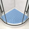 Tapis de Douche Antidérapant 70x70cm: Grand Tapis de Bain Antiderapant d'angle, Souple TPE Tapis Antidérapant Douche avec Ventouses et Trous de Vidange, Lavable en Machine (Bleu, 70x70cm)