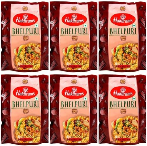 Haldiram's Bhelpuri - 200g (Pack of 6) | Authentic Indian Street Food Snack | Ready-to-Eat & Quick Mix | Crunchy and Tangy | Ideal for Chaat Lovers