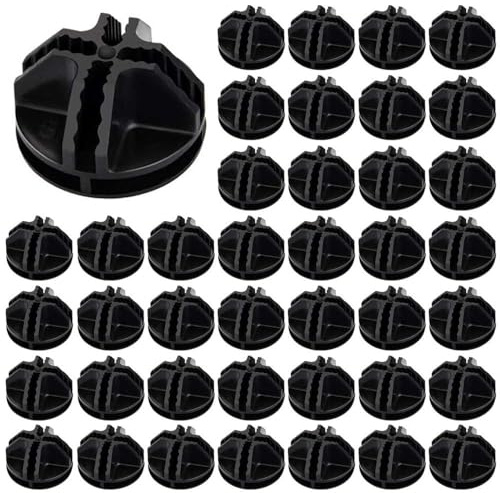 Luabue 40pcs Verbindungsstücke für Steckregalsystem Kunststoff Plastikverbindungsstück für DIY Steckregalsystem Rund Verbinder Steckregal Schwarz Kunststoffstecker für Regale Lagerregale