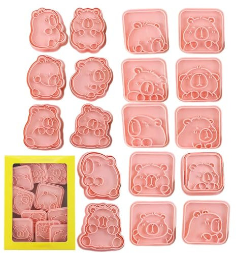 Capybara Ausstechformen Capybara Ausstecher Set 18 Stück Keksausstecher-Form Tier-Fondant-Ausstechformen Zum Backen Formen Wasserschwein Backform -Capybara-Form Capybara-Backwerkzeug