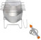 Wjsdsg Camping Holzofen Grill Zusammenklappbarer Edelstahl Brennholz Buring Ofen Für Camping Kochen Picknick Grillen