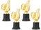 4 Stück Pokale Kinder - Daumen Hoch Trophäe, Goldener Daumen Trophäe, 13 cm Personalisierte Pokal für Klassenzimmerbelohnungen, Geschenke, Preisverleihung Party Sport Gewinner