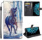 SEHEYA Hülle für Samsung Galaxy S20 Klapphülle Klappbar Handyhülle mit Motiv Muster Flip Brieftasche 3 Kartenhüllen Schutzhülle Handytasche Lederhülle Wallet Case, Schwarz Pferd