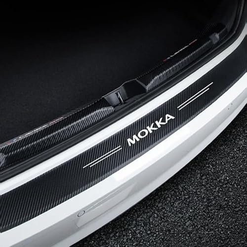 XILUOWUDI Rear Bumper Protector Car Door Sill Carbon Fiber Guard Trim Trunk Strip for Opel MOKKA Boot Sill Stickers Anti Scratch, Black