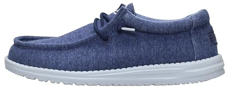 HEYDUDE Wally Herren-Schlupfschuhe aus Stretch-Jersey, leicht, bequem, Reiseslipper mit elastischen Schnürsenkeln