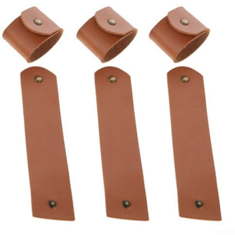 Elegante Serviettenringe aus PU-Leder, 6 Stück, für beeindruckende Abendessen Arrangements (braun)