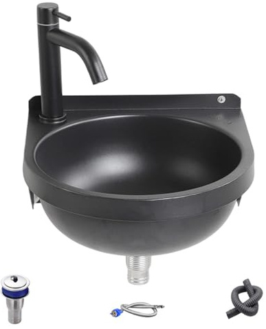 Générique Waschtisch Waschtisch Waschtisch Halbrund | Duschwaschbecken für Badezimmer, Toilette, Küche, Waschküche, Restaurant, Haus, Café, Hotel