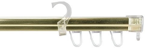 JalousieCrew U - Storelauf - Gardinen Schiene Farbe Messing für Stilgarnituren mit 28mm Durchmesser (130 cm)