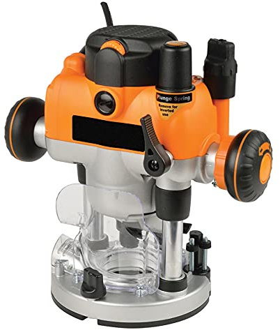 Dapetz ® 1/4 Plunge Router Ideal for Woodwork Workshop Joinery Power Tool with Variable Speed and Soft Start, Safety Switch with Dust Port and 8mm Collets