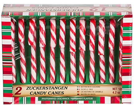 Cepewa Zuckerstange Candy Baumschmuck Christbaumdeko Weihnachtsdeko 12er Set