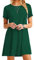 EFOFEI Damen Shirt Kleid Plus Size Schlankes Kleid Lose Passform Rundhalsausschnitt Kleid Grün L