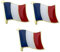 3 x France Flag Lapel Pins – French National Tricolour Badge – Enamel Souvenir Collectible Set – Size: 1.6cm x 1.9cm