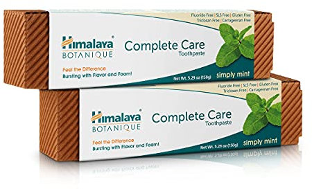 Himalaya Botanique Simply Mint Complete Care Toothpaste| Refreshing Mint Flavour | Strong Teeth | Healthy Gums and anti-inflammatory | Fresh Breath -150g (Pack of 2)