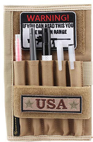 Kosibate Tactical Notebook Cover, Military Army Leader Book Cover, 20,3 x 12,7 cm, hautfarben