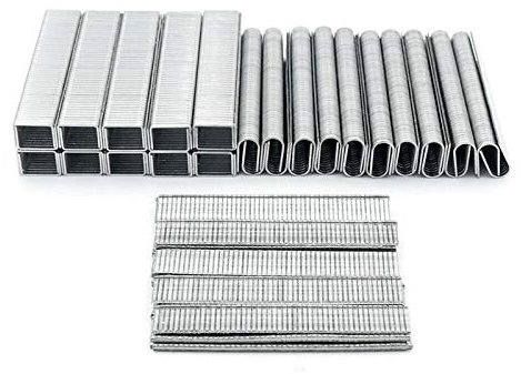 3000 NUZAMAS Mixed Outdoor Rated Staples - Door, U and T Shape (1000 Each) - Strong & Sharp Heavy Duty Staple Gun, Stapler Refill Pack, framing, Woodworking