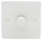 Schneider Electric Ultimate Flat Plate - Single 2 Way LED Dimmer Light Switch, 100 W/VA, GU6212LMPW, Painted White