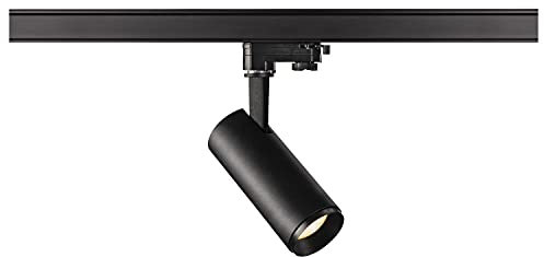 SLV 3 Phasen System Leuchte NUMINOS® PHASE S / LED 3-Phasen-Strahler, Spot, Decken-Strahler, Decken-Leuchte, Schienensystem, Innen-Beleuchtung / 2700K 10.42W 985lm schwarz dimmbar 36Grad