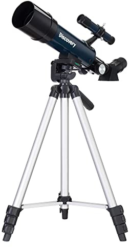 Discovery Sky Trip ST50 50 mm Leichtes Tragbares Refraktorteleskop Für Kinder Und Einsteiger Mit Fotoadapter Und Buch Über Astronomie In Spanischer Sprache | 50 mm Öffnung, AZ-Montierung, Smartphone-Adapter, für Astronomie, Mond und Planeten, mit Zubehör und Buch auf Spanisch