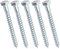 AERZETIX - C44586 - Lot de 5 - Tirefond/vis à bois M8x80mm - à tête hexagonale 6 pans - DIN571 - en acier-zingué - assemblage fixation charpente ossature contreplaqués agglomérés