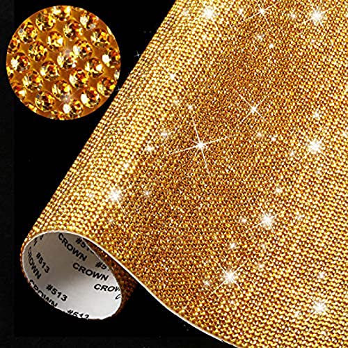 IRIVER BLANK 12000 Stück 2mm Strasssteine Aufkleber in Blättern, Selbstklebende Hitze-Reparatur Kristall-Edelsteine mit Glitzereffekt, perfekt für Auto- und Basteldekoration(Golden)