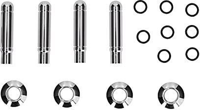 Dioche Bouton de verrouillage de porte de voiture, 8 Pièces Goupille de Verrouillage de Porte de Voiture avec Couvercle ABS Chrome Remplacement pour Trax/Cruze/Malibu