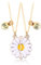 SCJJZ collier femme,bijoux femme,collier d'amitié pour 2 fille,collier amitier pour 2 fille,Collier marguerite alliage goutte à goutte huile pendentif BFF bon ami collier